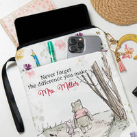 Never Forget The Difference You Make Thanks Teacher Gift - Personalized Book Sleeve