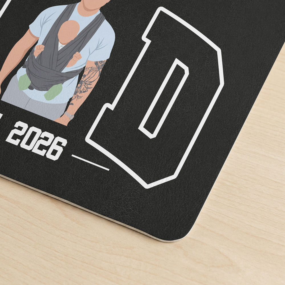 New Dad Mom Custom Faceless Art - Personalized Desk Mat