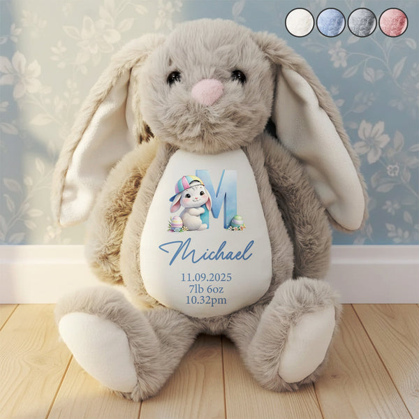 New Baby Baby Shower Gift - Personalized Bunny Plush