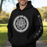 Norse Mythology, Name In Viking Runes - Personalized Hoodie