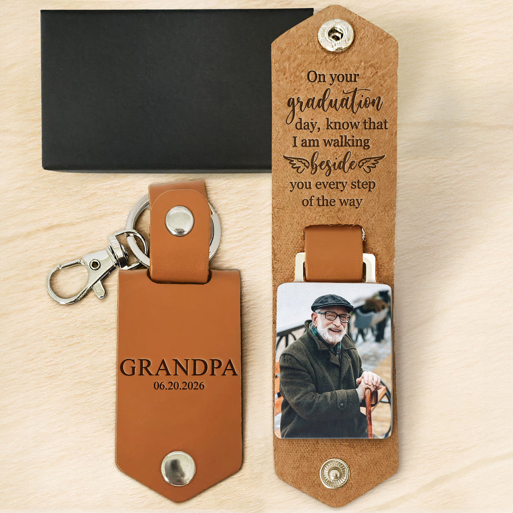 On Your Graduation Day Memorial Custom Photo - Personalized Keychain