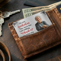 On Your Graduation Day Memorial Custom Photo - Personalized Wallet Card