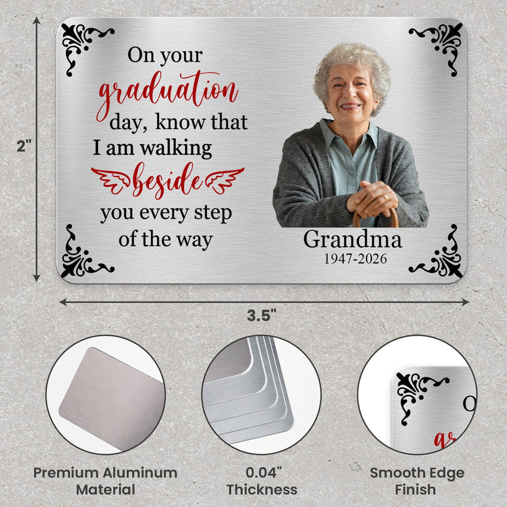 On Your Graduation Day Memorial Custom Photo - Personalized Wallet Card