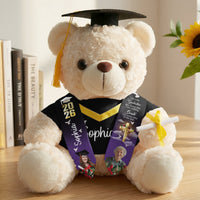On Your Graduation Day Memorial - Personalized Graduation Teddy Bear