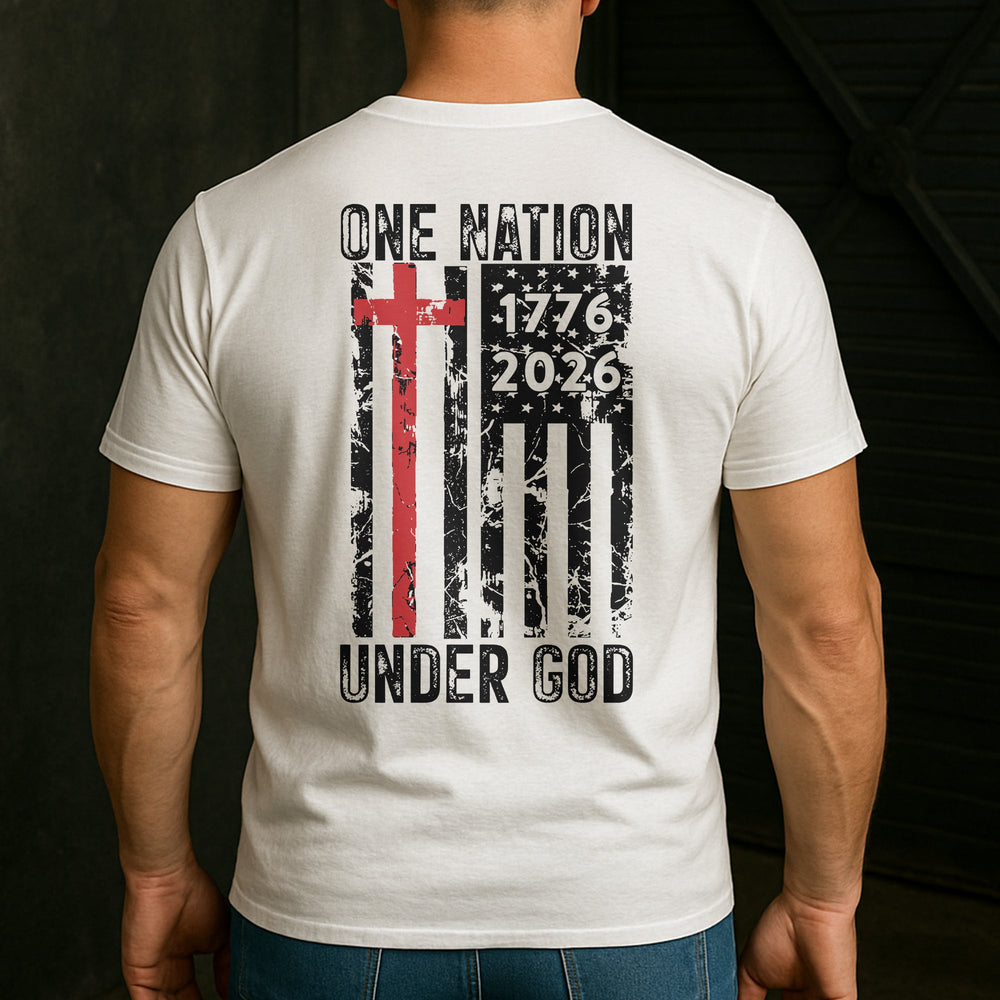 One Nation Under God 250 Years - Back Printed Shirt