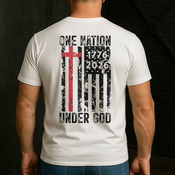 One Nation Under God 250 Years - Back Printed Shirt