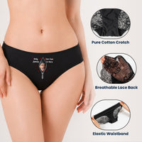 Only He Can Insert Here - Spicy Gifts To Surprise Him, Upload His Funny Face - Personalized Panty