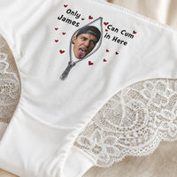 Only He Can Insert Here - Spicy Gifts To Surprise Him, Upload His Funny Face - Personalized Panty