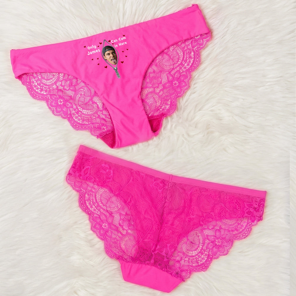 Only He Can Insert Here - Spicy Gifts To Surprise Him, Upload His Funny Face - Personalized Panty
