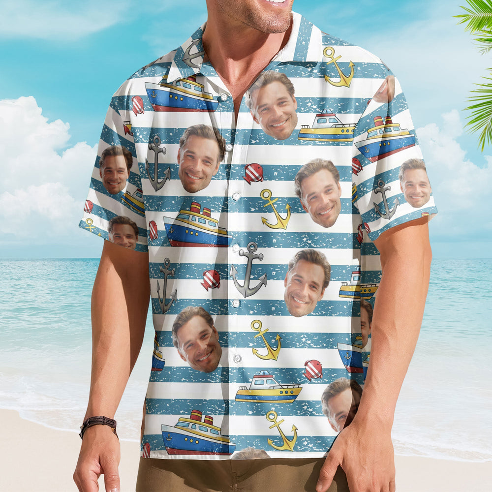 Our Family Cruising - Personalized Photo Hawaiian Shirt
