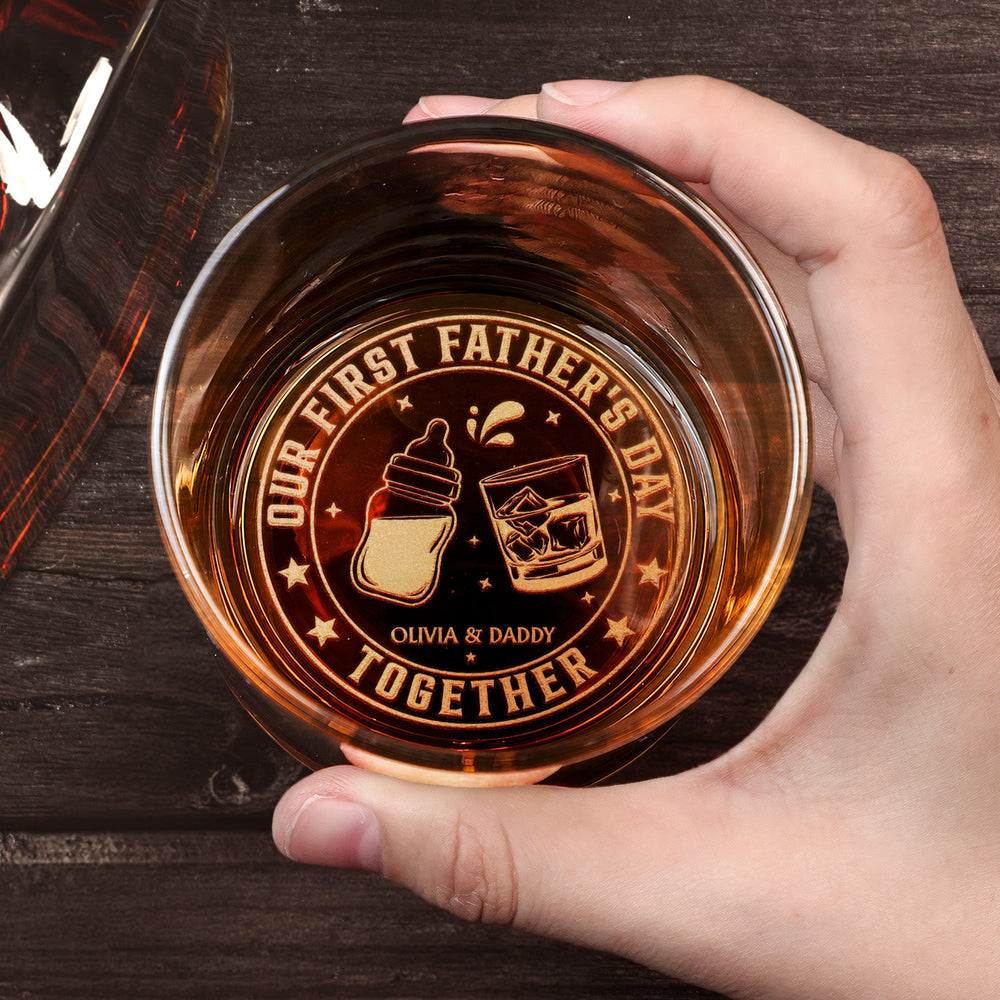 Our First Father’s Day Together - Personalized Whiskey Glass
