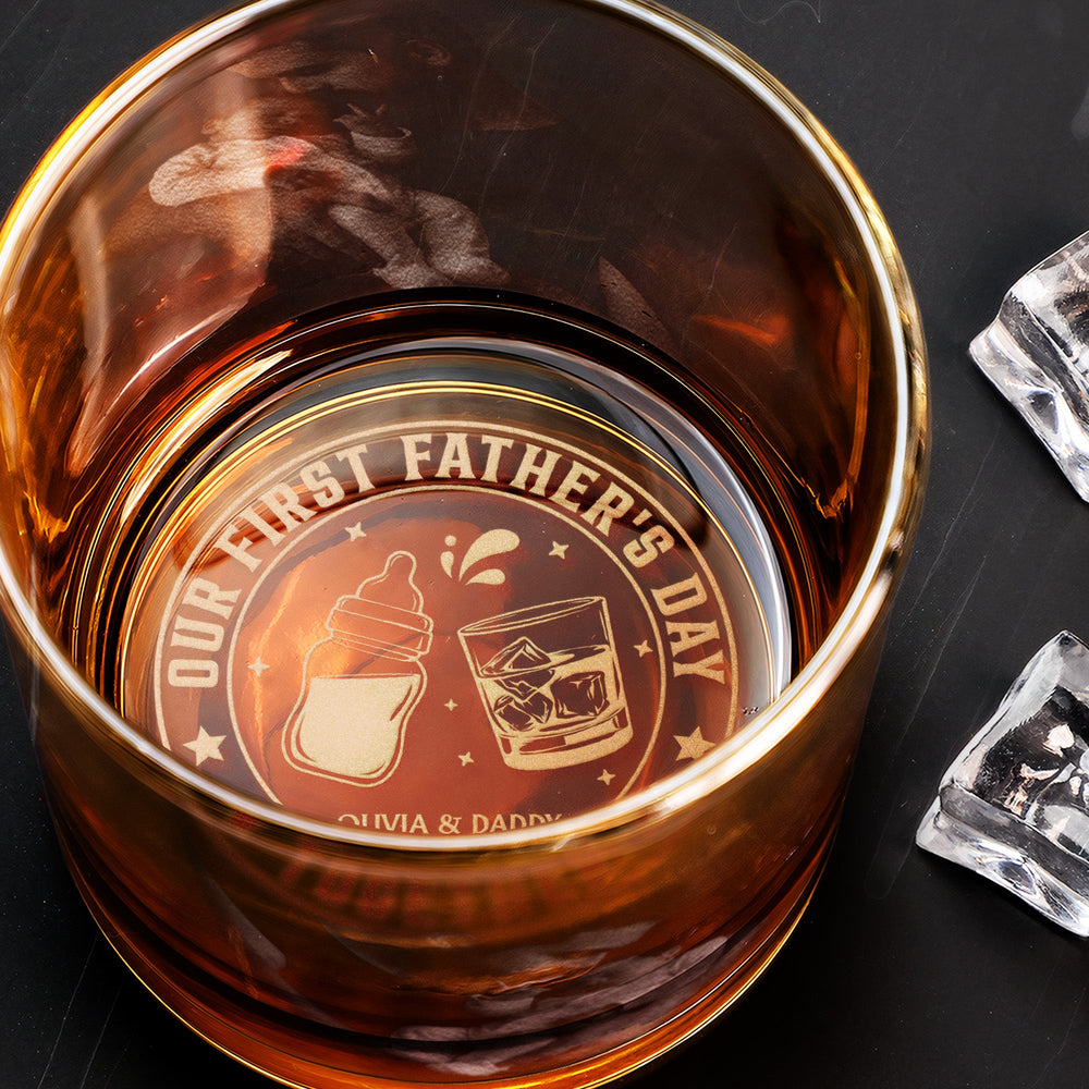 Our First Father’s Day Together - Personalized Whiskey Glass