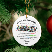 Custom Team Christmas Lights Ornament - Funny Employee Appreciation Gift