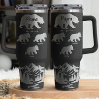 Father's Day Gifts, Papa Bear Gift For Grandpa, Daddy - Personalized 40oz Tumbler