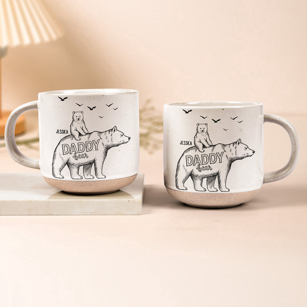 Papa Bear Sketch Art Custom Father's Day Gift For Dad, Husband, Grandpa - Personalized Mug | Meaningful Papa Bear