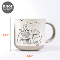 Papa Bear Sketch Art Custom Father's Day Gift For Dad, Husband, Grandpa - Personalized Mug | Meaningful Papa Bear