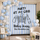 Personalized Party At My Crib Baby Shower Backdrop – Custom Name Photo Background Banner