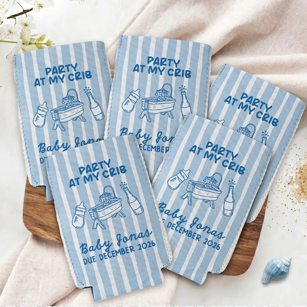 Party At My Crib Baby Shower – Personalized Can Cooler