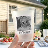 Party Cups Custom Vintage Photo For Birthday Party Favors - Personalized Cups