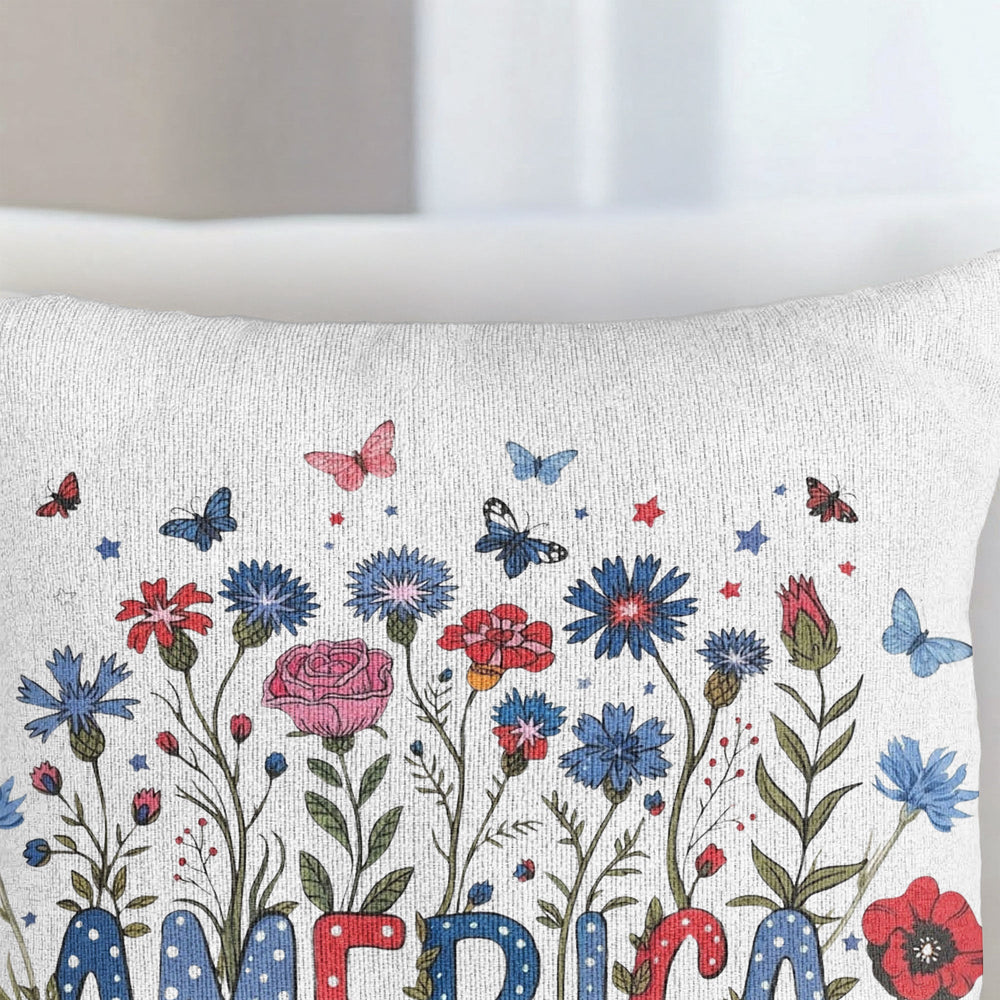 Patriotic Floral 250th Anniversary - Personalized Pillow Cover