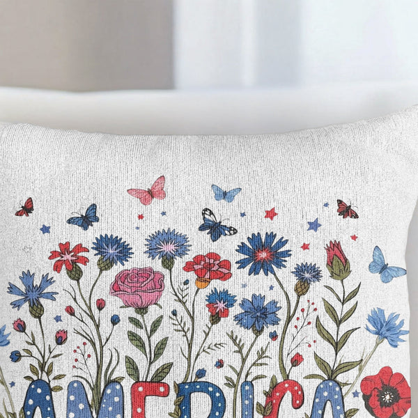 Patriotic Floral 250th Anniversary - Personalized Pillow Cover