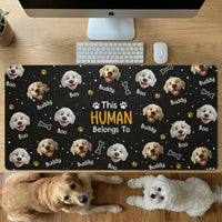 This Human Belongs To - Personalized Desk Mat