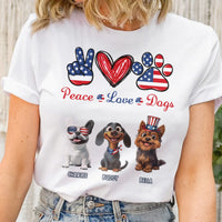 Peace Love Dogs - Personalized Shirt