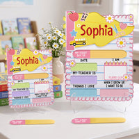 Back To School Schoolbus - Personalized First And Last Day School Sign