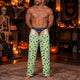 Custom Funny Fake Underwear Men Pajama Pants, Gag Gift Halloween Lounge Bottoms