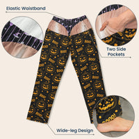 Custom Funny Fake Underwear Men Pajama Pants, Gag Gift Halloween Lounge Bottoms
