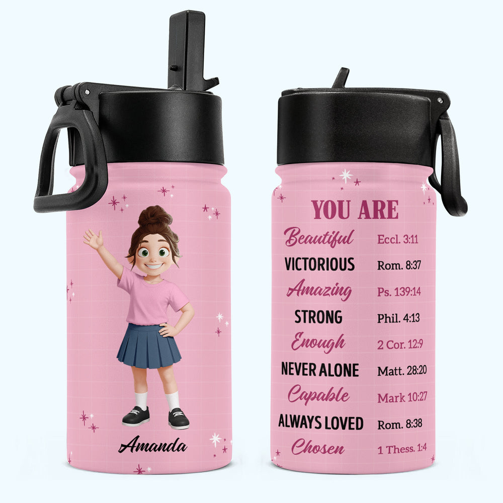 Personalized Gift For Kid You Are Bible Verses - Personalized Water Bottle
