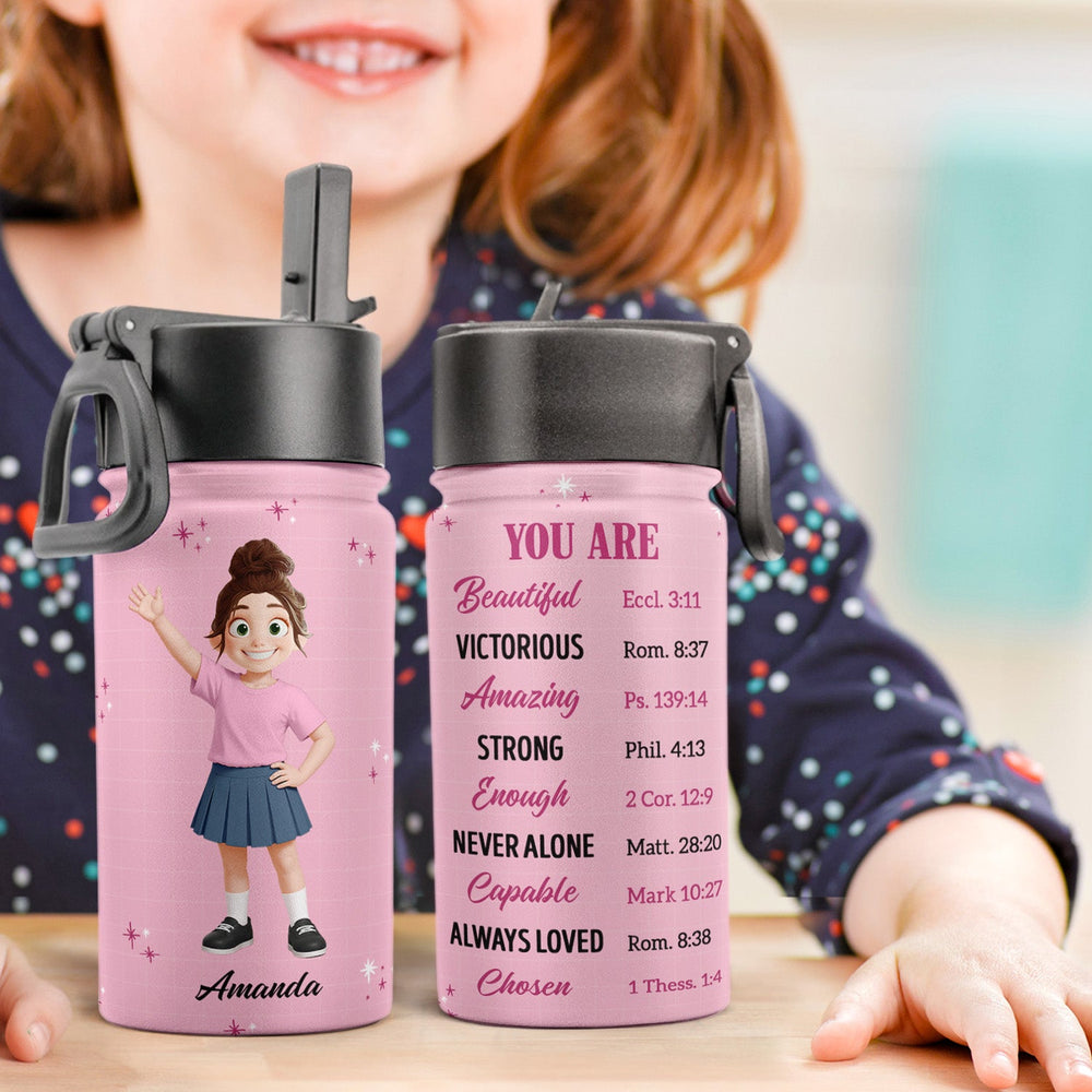 Personalized Gift For Kid You Are Bible Verses - Personalized Water Bottle
