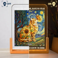 Pet Memorial Stained Glass Sunflower - Personalized Night Light