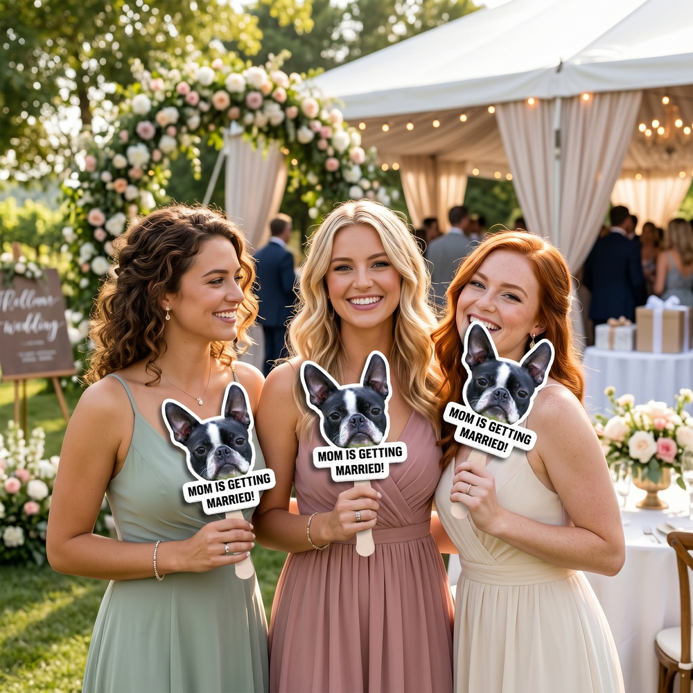 Pet Mom, Dad - My Humans Are Getting Married! - Wedding Gift, Bachelor Party Gift - Personalized Fan | Funny Pet Wedding Party Favor