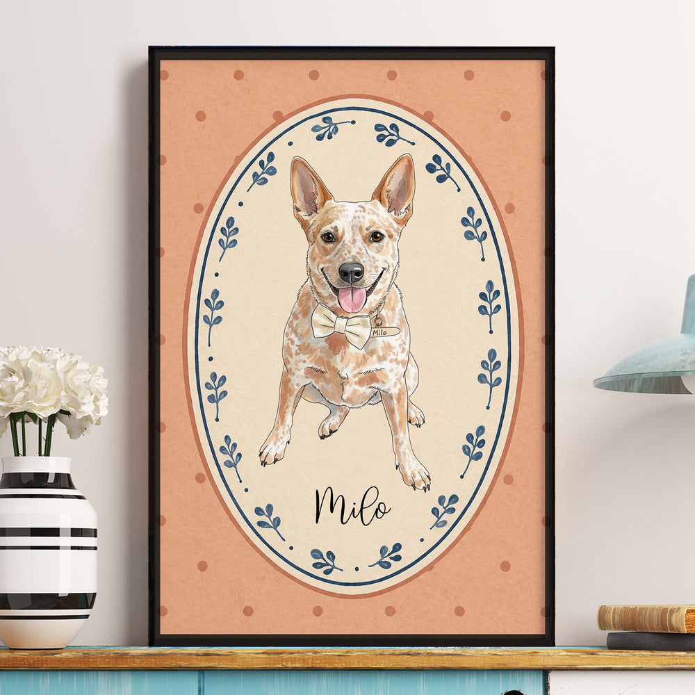 Pet Portrait Watercolor Gift For Dog Mom, Cat Mom, Pet Lovers - Personalized Poster