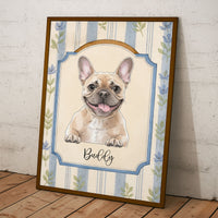 Pet Portrait Watercolor Gift For Dog Mom, Cat Mom, Pet Lovers - Personalized Poster