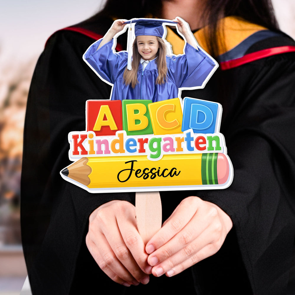 Pre K Kindergarten Abcd Graduation - Personalized Graduation Fan