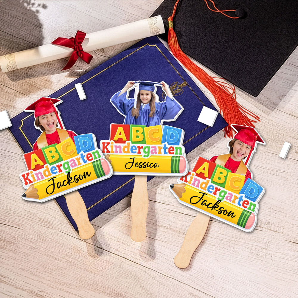 Pre K Kindergarten Abcd Graduation - Personalized Graduation Fan