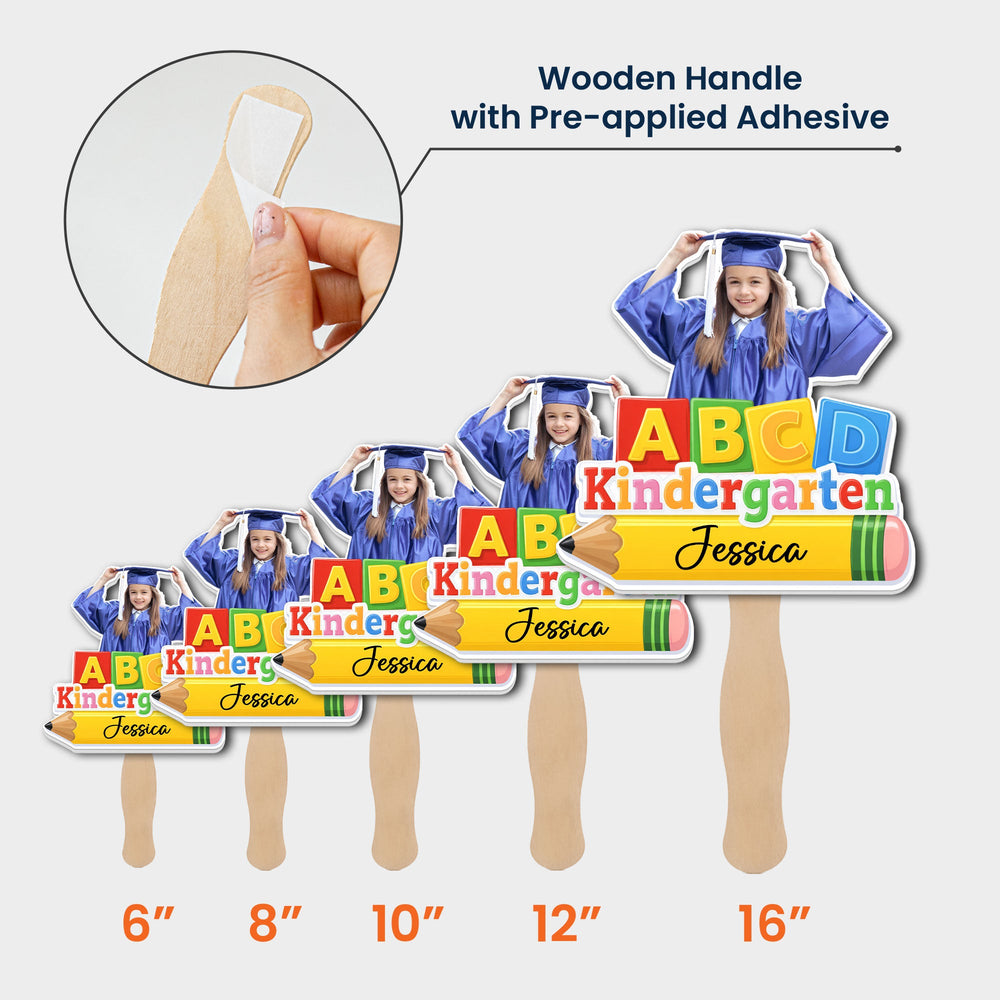Pre K Kindergarten Abcd Graduation - Personalized Graduation Fan