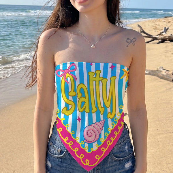 Preppy Neon Summer Retro Beach Life For Besties Trip, Vacation - Personalized Scarf