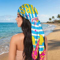 Preppy Neon Summer Retro Beach Life For Besties Trip, Vacation - Personalized Scarf