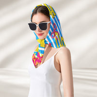 Preppy Neon Summer Retro Beach Life For Besties Trip, Vacation - Personalized Scarf