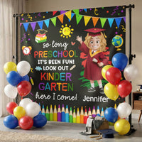 Preschool Kindergarten Graduation - Personalized Backdrop