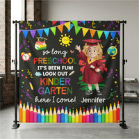 Preschool Kindergarten Graduation - Personalized Backdrop