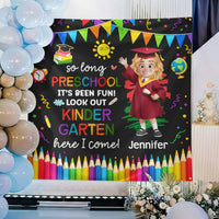 Preschool Kindergarten Graduation - Personalized Backdrop