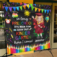 Preschool Kindergarten Graduation - Personalized Backdrop