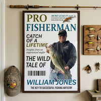 Pro Fisherman More Gear Newspaper Style - Personalized Poster