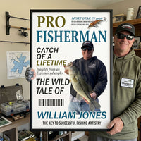 Pro Fisherman More Gear Newspaper Style - Personalized Poster