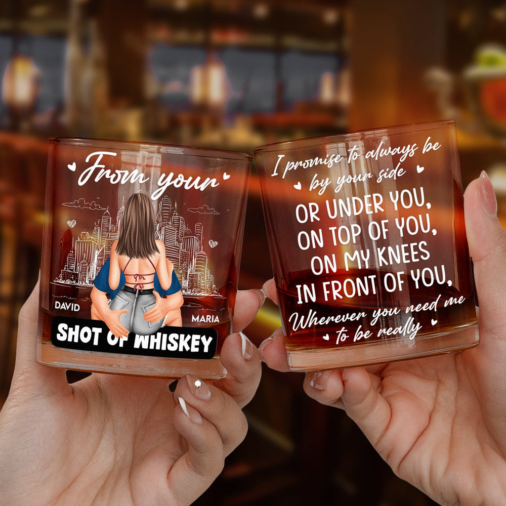 Promise To Always Be By Your Side - Personalized Whiskey Glass - Gift For Husband