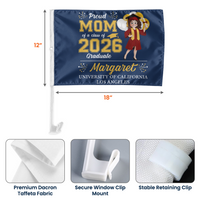 Proud Graduation - Personalized Car Flag
